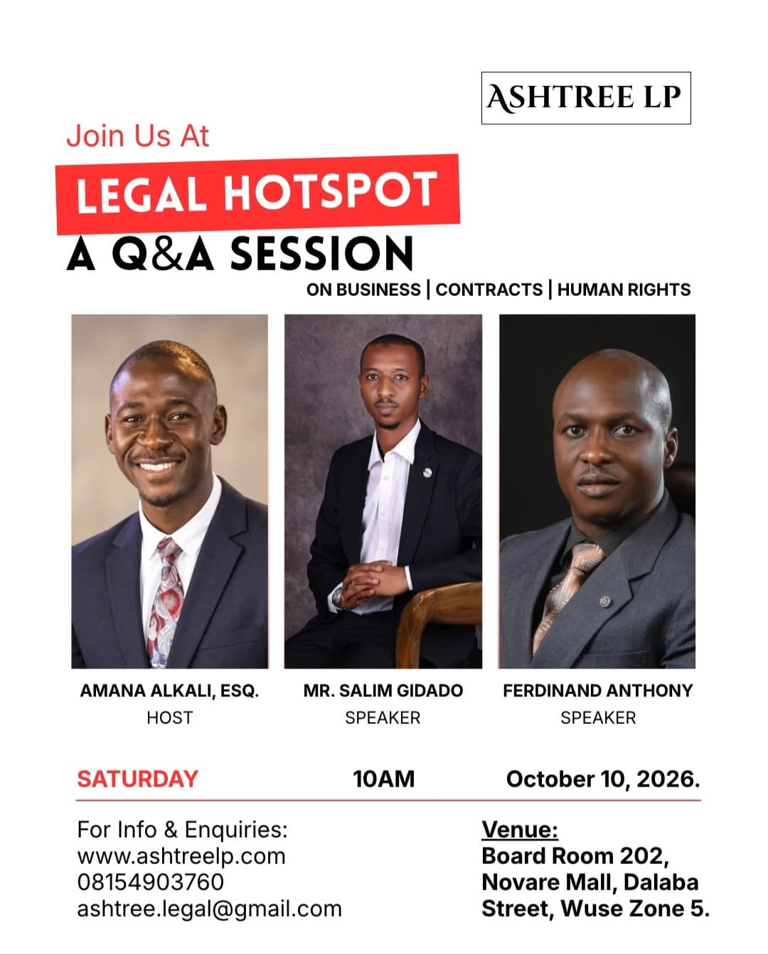 Legal Hotspot: A Q&A Session flyer